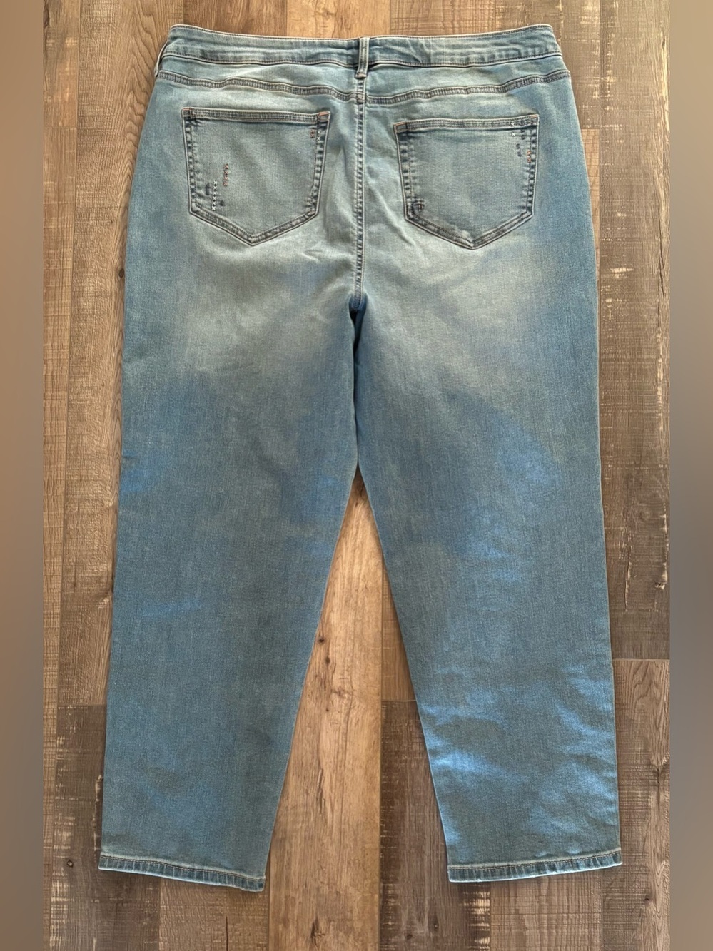 D/C Light Blue Jeans with Subtle Distressing - Picture 2 of 8